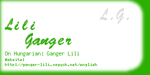 lili ganger business card